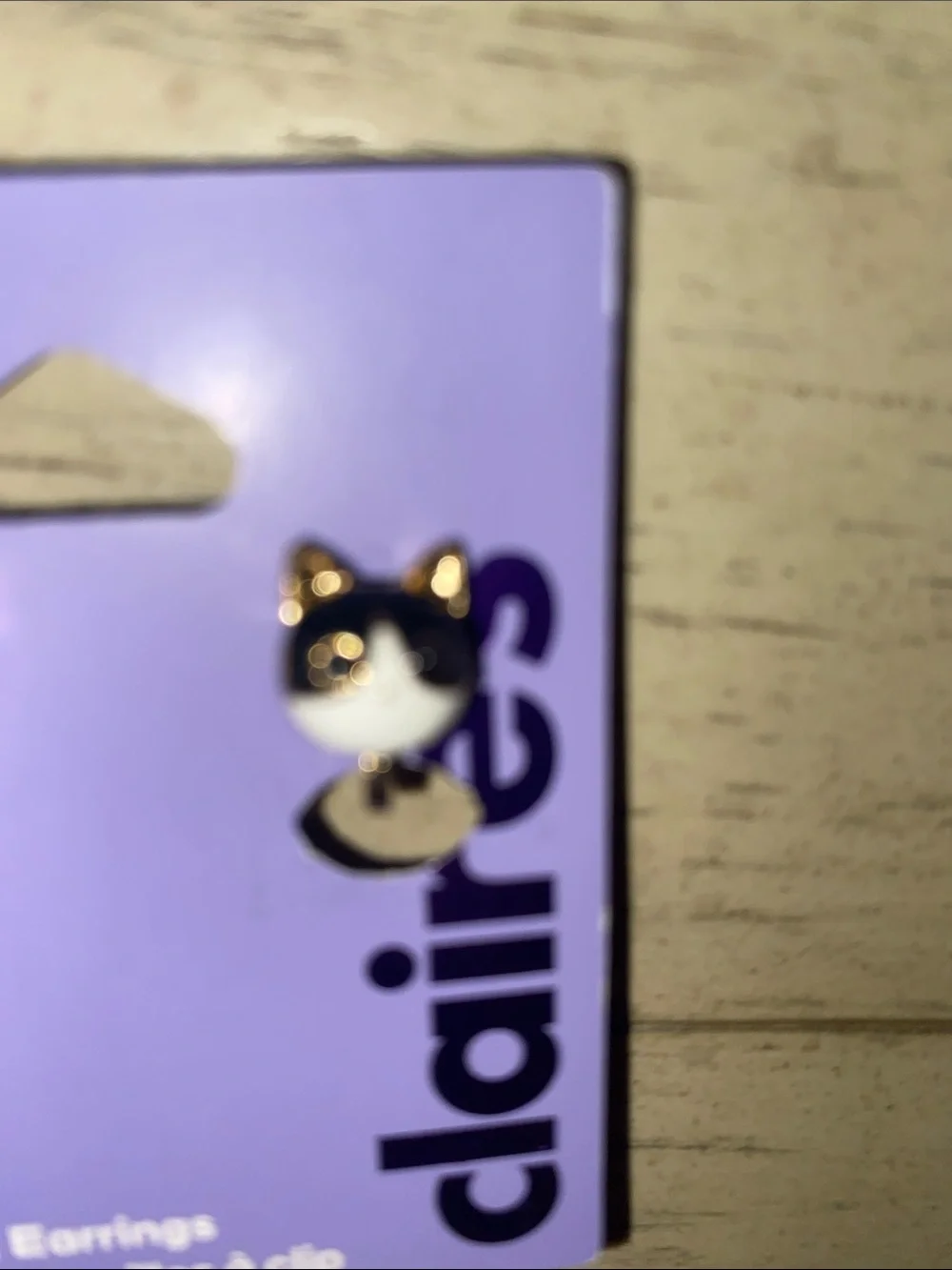 New Claire’s Clip on Earrings Cat 🐈‍⬛ theme